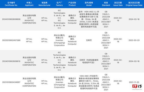 新款惠普戰 x 13 酷睿版筆記本通過 3c 認證,新增墨西哥生產版本